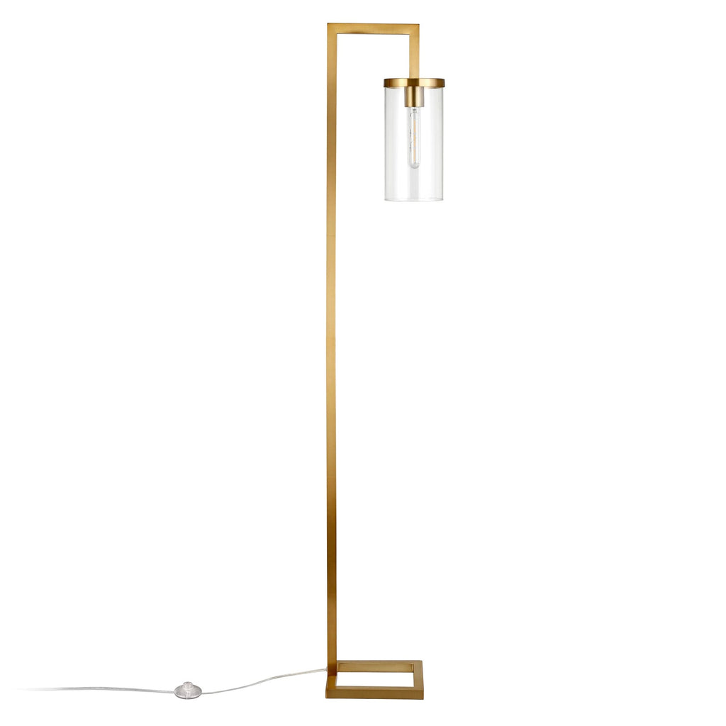 Lampadaire haut Malva 67,75 avec abat-jour en verre - 11 pouces de large