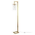 Lampadaire haut Malva 67,75 avec abat-jour en verre - 11 pouces de large
