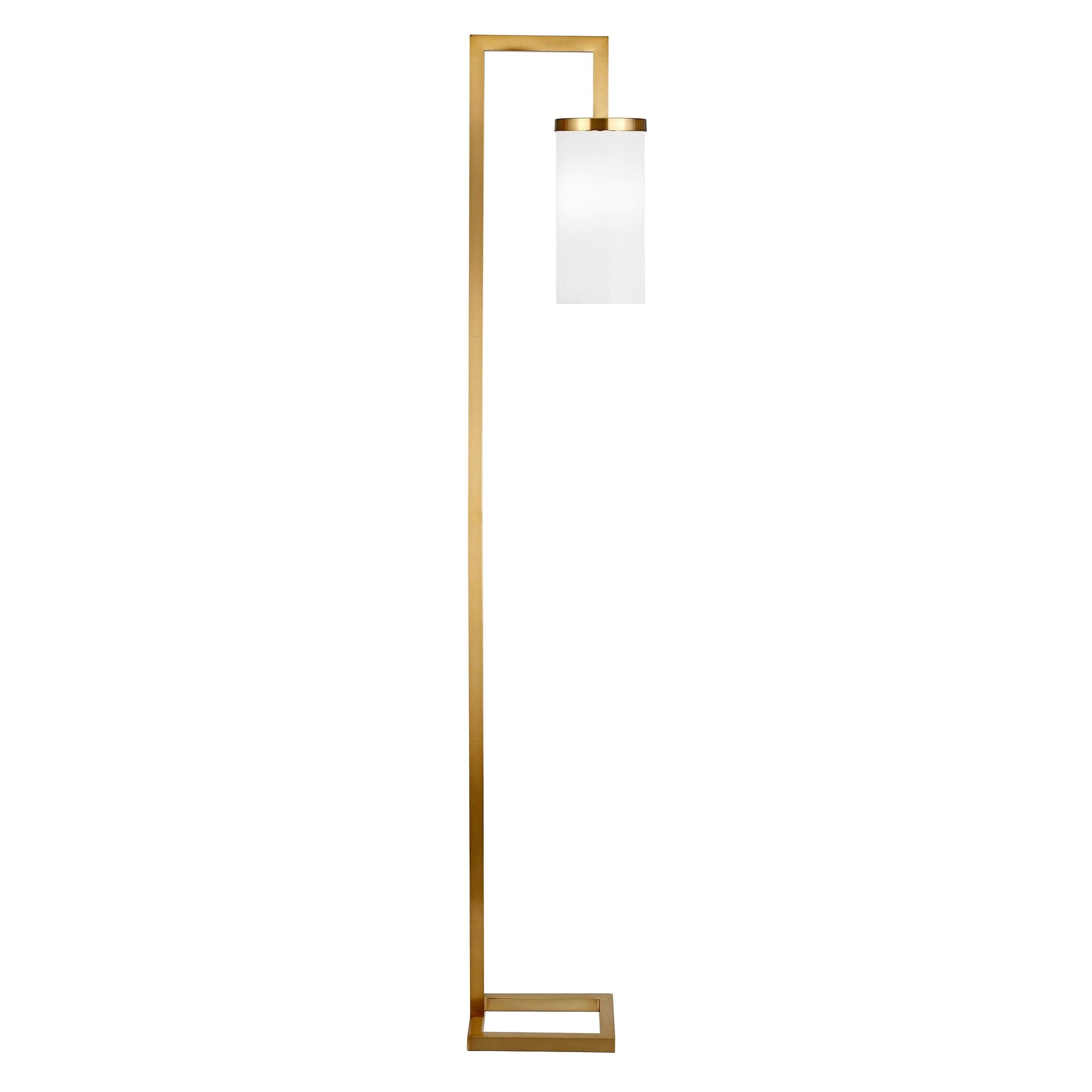 Lampadaire haut Malva 67,75 avec abat-jour en verre - 11 pouces de large