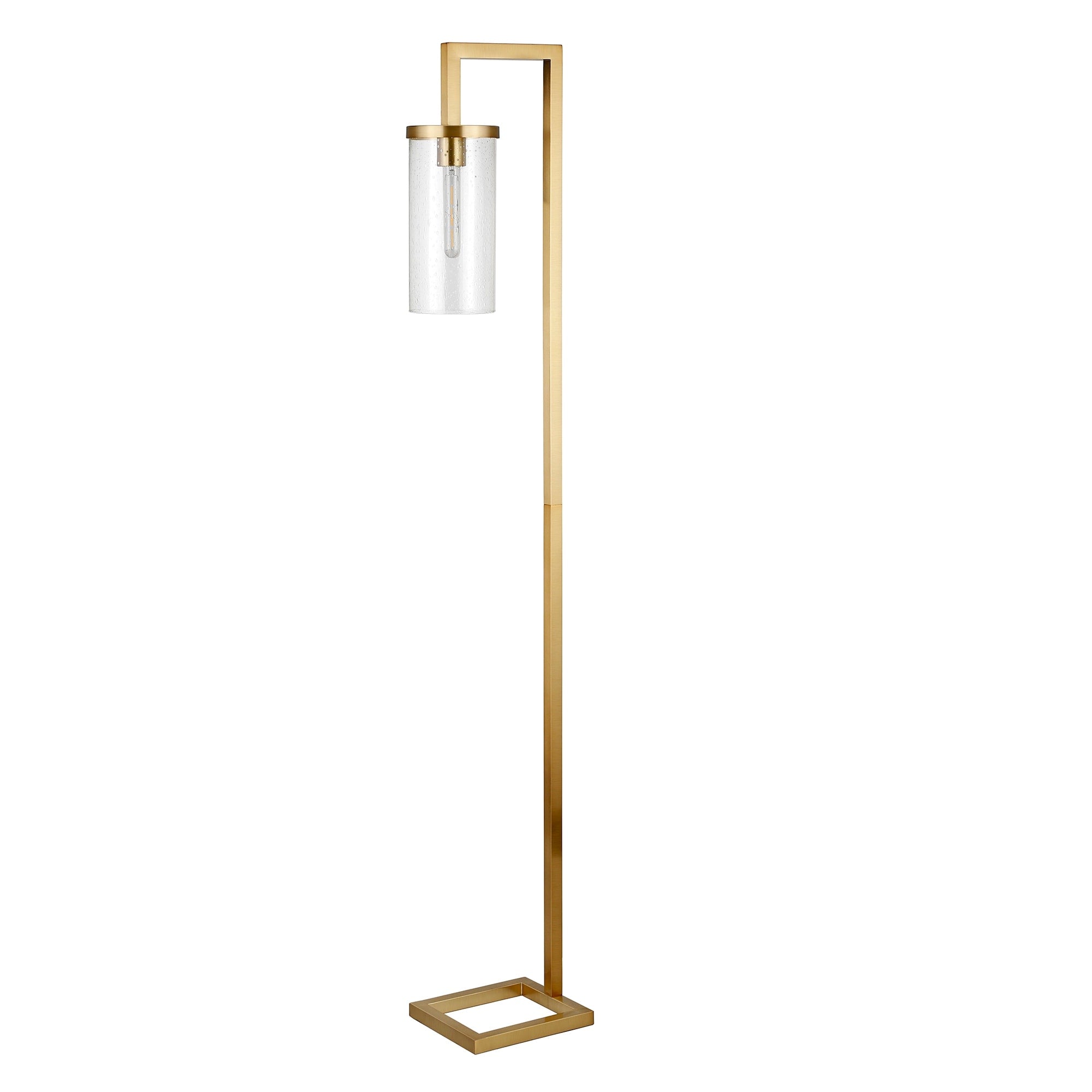 Lampadaire haut Malva 67,75 avec abat-jour en verre - 11 pouces de large