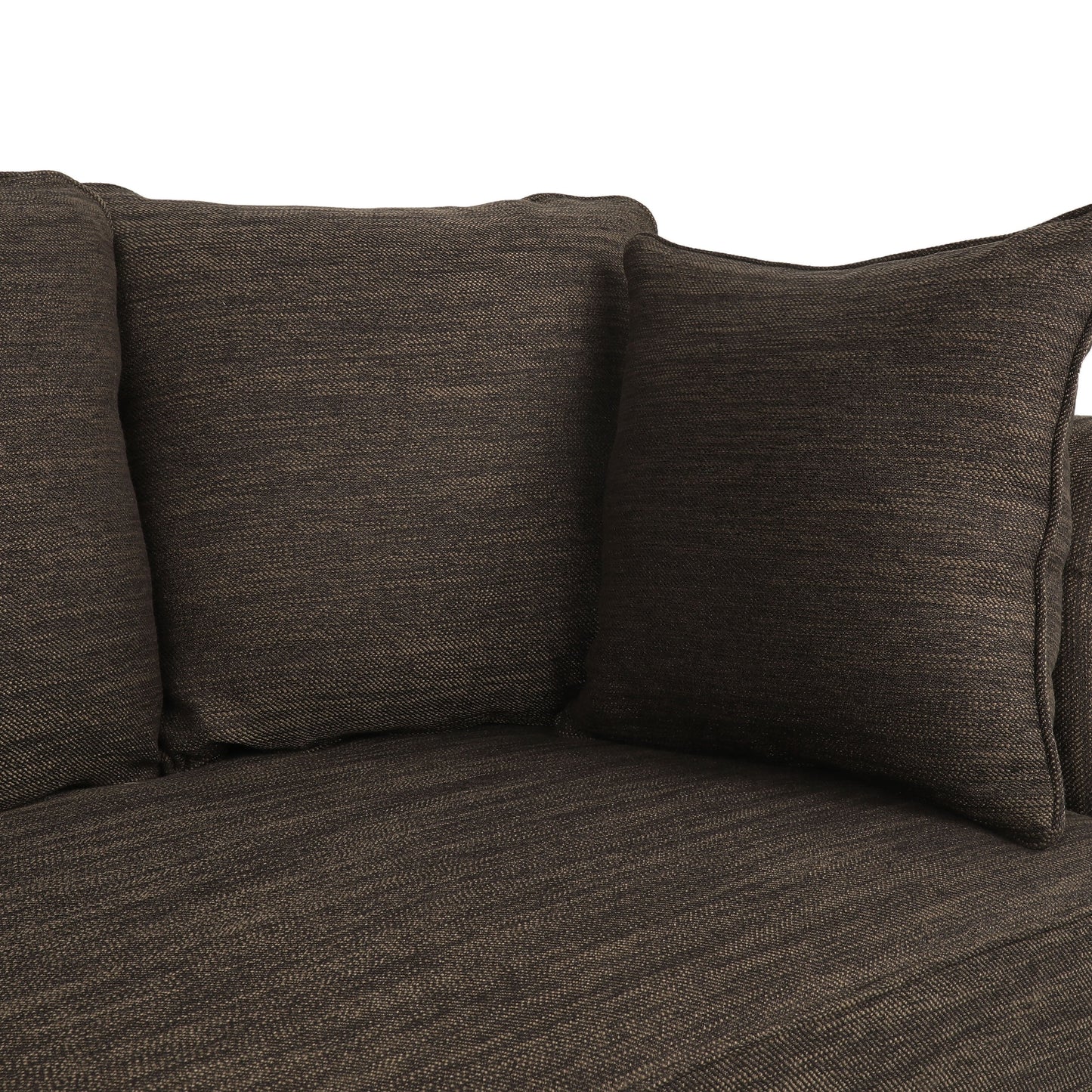 Canapé 3 places en tissu Manbow avec coussins et garniture cloutée par Christopher Knight Home