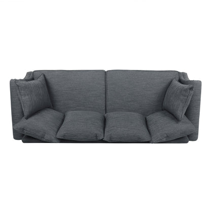 Canapé 3 places en tissu Manbow avec coussins et garniture cloutée par Christopher Knight Home