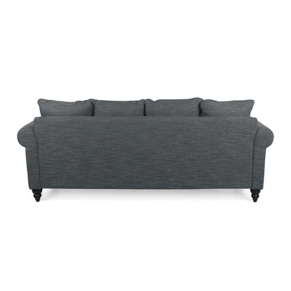 Canapé 3 places en tissu Manbow avec coussins et garniture cloutée par Christopher Knight Home