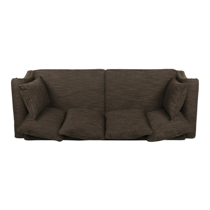 Canapé 3 places en tissu Manbow avec coussins et garniture cloutée par Christopher Knight Home