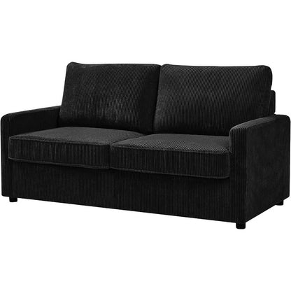 Canapé-lit Manchester en velours côtelé polyester 70 pouces avec accoudoirs carrés