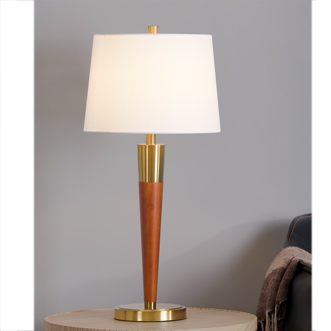 Lampes de table Manhattan 30 en bois dur (lot de 2)