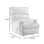 Fauteuil inclinable à bascule manuel Mansi, tissu polyester tissé tweed brun terre