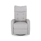 Fauteuil inclinable pivotant manuel, capitonné, gris clair