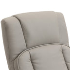 Fauteuil inclinable pivotant manuel en cuir PU, fauteuil d'appoint réglable, fauteuil de télévision, fauteuil de lecture inclinable avec pouf