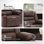 Fauteuil inclinable manuel avec massage 8 points, chauffant, réglable et cadre robuste pour salon
