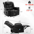 Fauteuil inclinable manuel avec massage 8 points, chauffant, réglable et cadre robuste pour salon