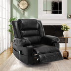 Fauteuil inclinable manuel avec massage 8 points, chauffant, réglable et cadre robuste pour salon