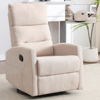 Fauteuil inclinable manuel pivotant et basculant, fauteuil inclinable en tissu respirant, fauteuils inclinables pour petits espaces