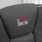Fauteuil inclinable manuel, pivotant, avec repose-pieds et deux porte-gobelets, pour salon, noir