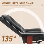 Fauteuil inclinable pivotant manuel, fauteuil de salon réglable en cuir PU, fauteuil à dossier haut avec repose-pieds et rembourrage
