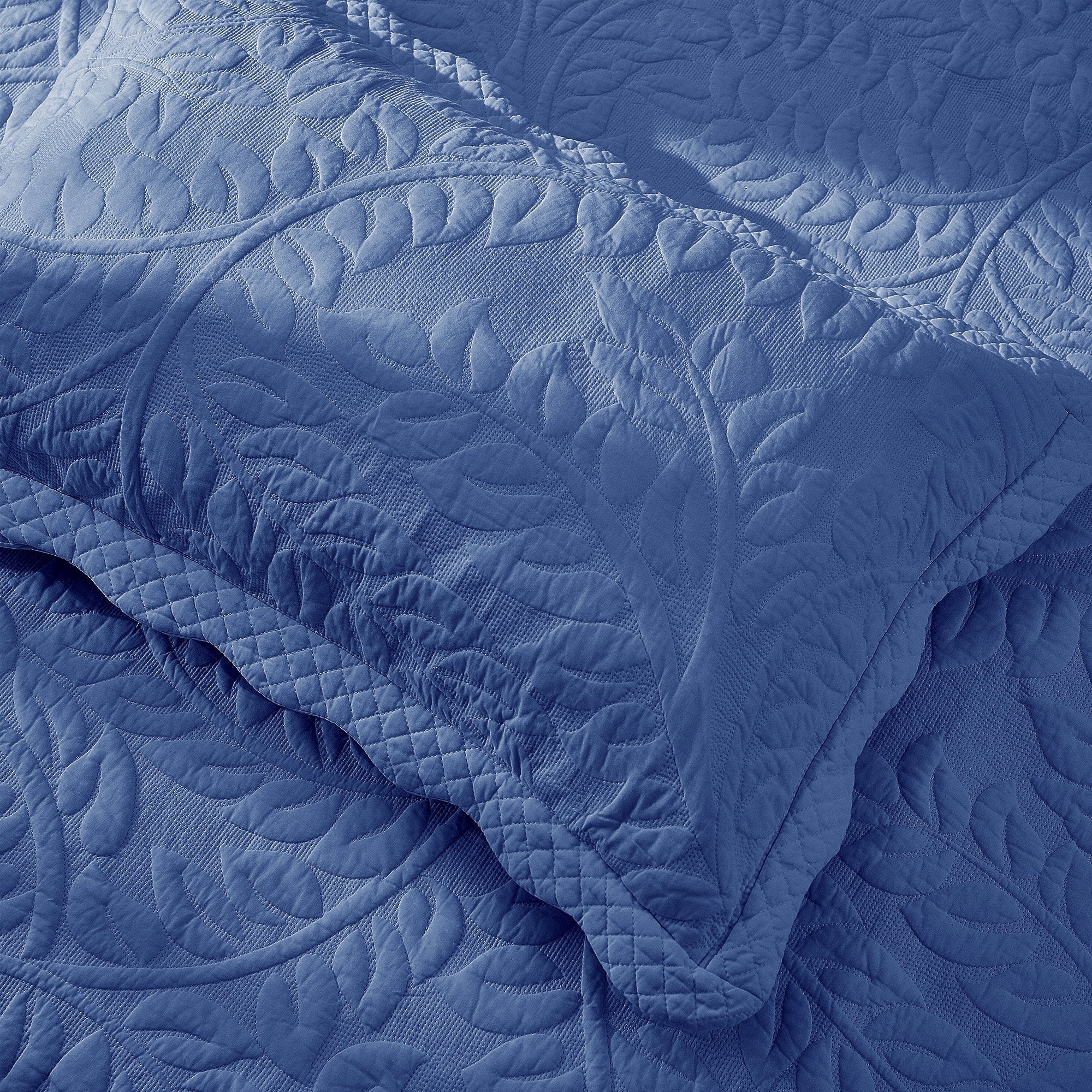 Taies d'oreiller matelassées brodées MarCielo, 2 pièces, 100 % coton