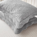 Taies d'oreiller matelassées brodées MarCielo, 2 pièces, 100 % coton