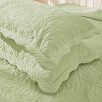 Taies d'oreiller matelassées brodées MarCielo, 2 pièces, 100 % coton