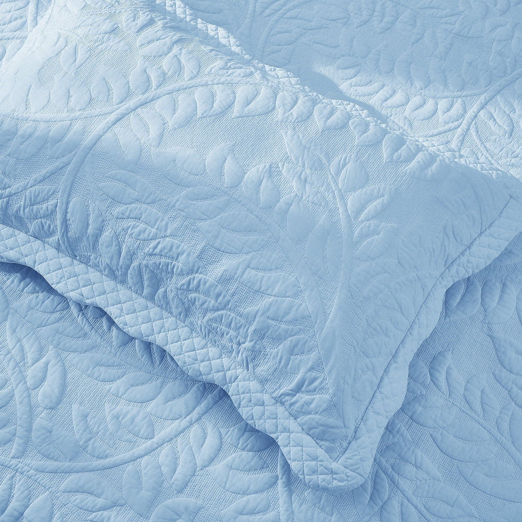 Taies d'oreiller matelassées brodées MarCielo, 2 pièces, 100 % coton