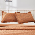 Taies d'oreiller matelassées brodées MarCielo, 2 pièces, 100 % coton