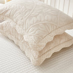 Taies d'oreiller matelassées brodées MarCielo, 2 pièces, 100 % coton
