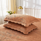 Taies d'oreiller matelassées brodées MarCielo, 2 pièces, 100 % coton