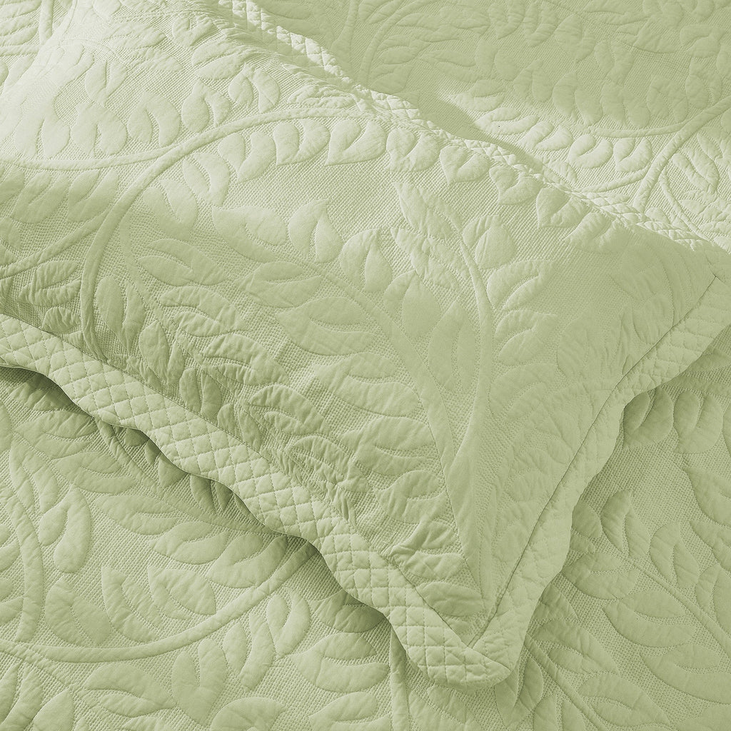 Taies d'oreiller matelassées brodées MarCielo, 2 pièces, 100 % coton