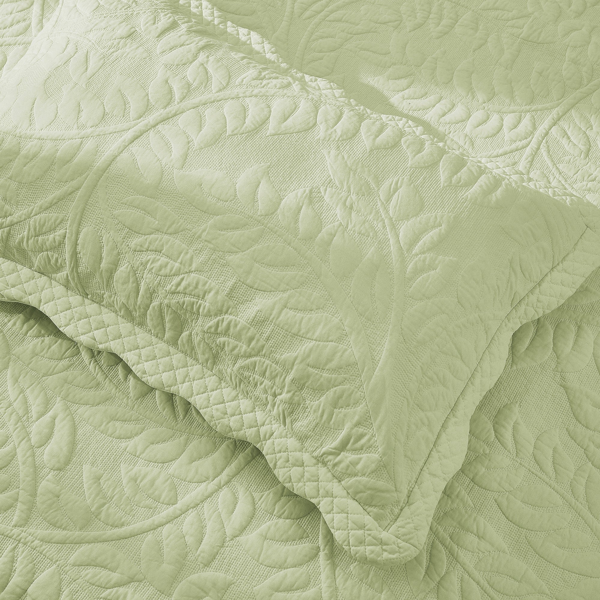 Taies d'oreiller matelassées brodées MarCielo, 2 pièces, 100 % coton
