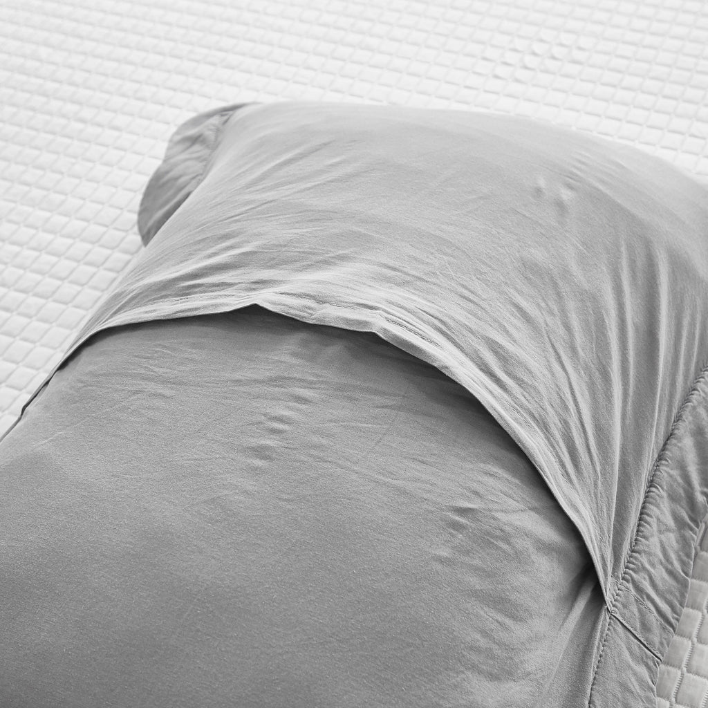 Taies d'oreiller matelassées brodées MarCielo, 2 pièces, 100 % coton