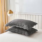 Taies d'oreiller matelassées brodées MarCielo, 2 pièces, 100 % coton
