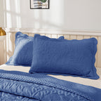 Taies d'oreiller matelassées brodées MarCielo, 2 pièces, 100 % coton