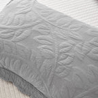 Taies d'oreiller matelassées brodées MarCielo, 2 pièces, 100 % coton