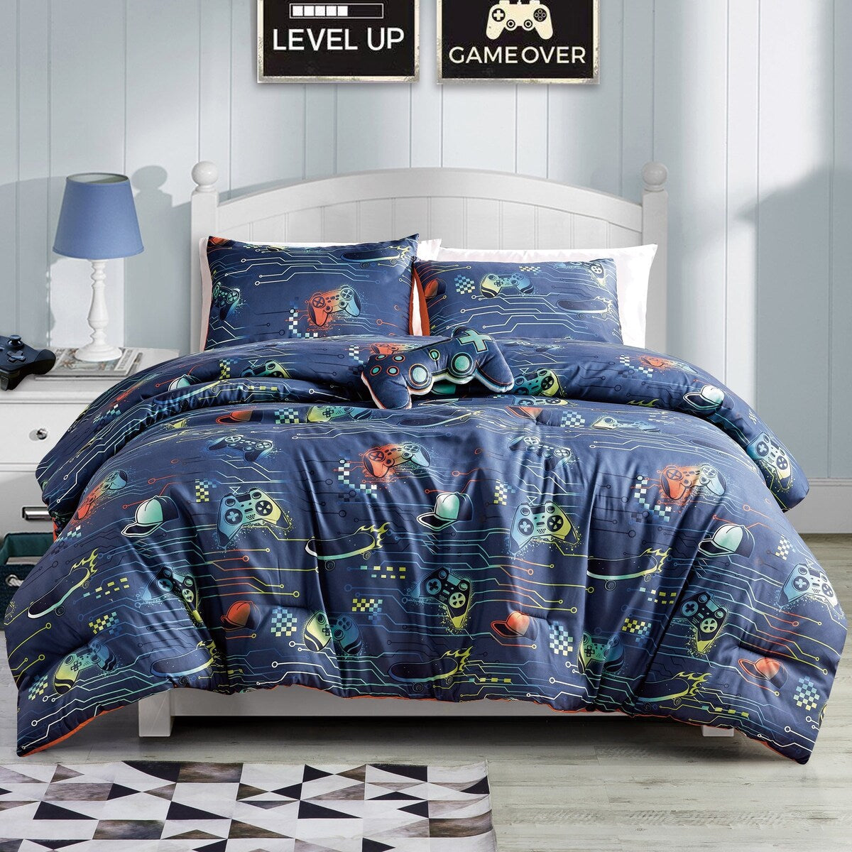 Ensemble de couette MarCielo Kids pour filles et garçons Game Boy