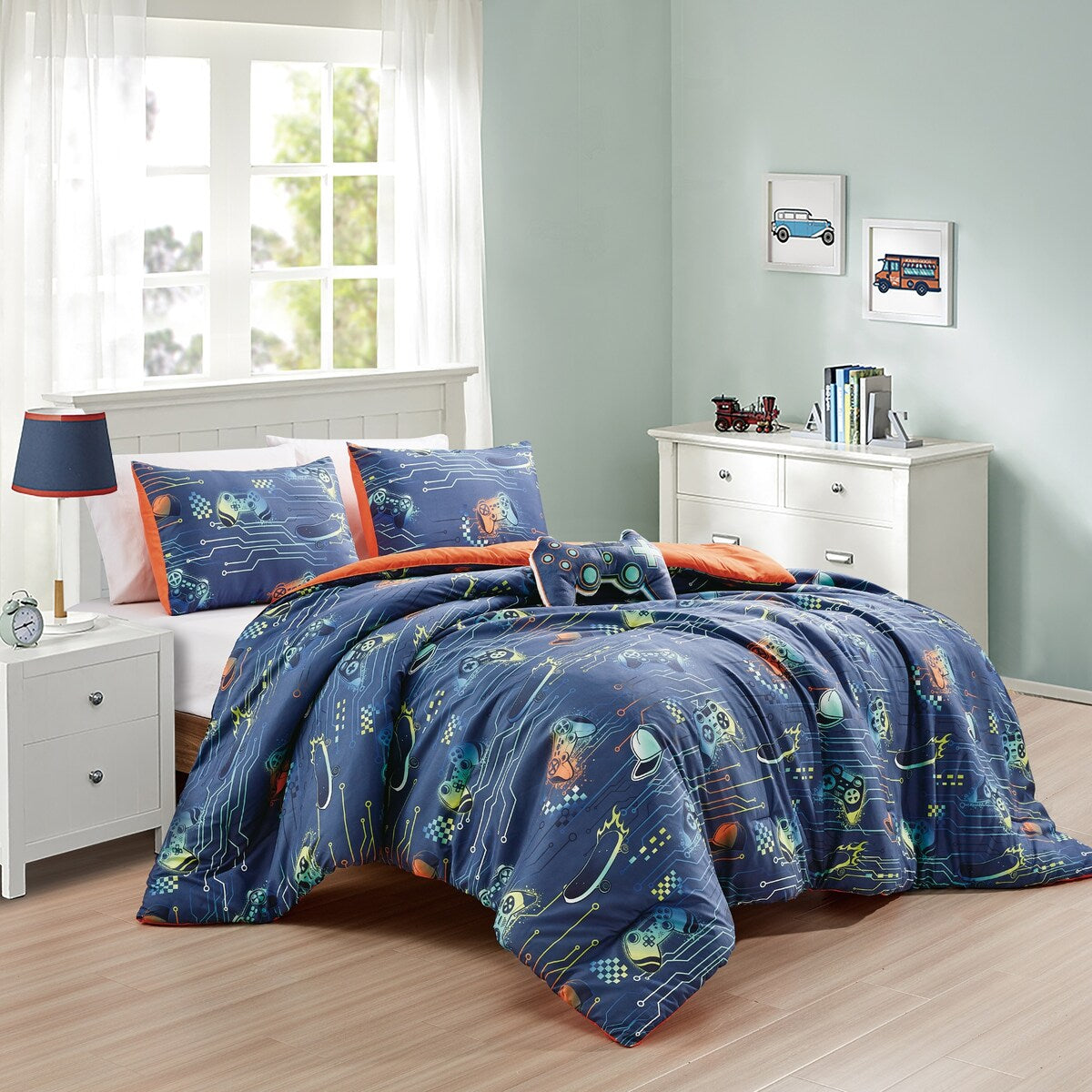 Ensemble de couette MarCielo Kids pour filles et garçons Game Boy