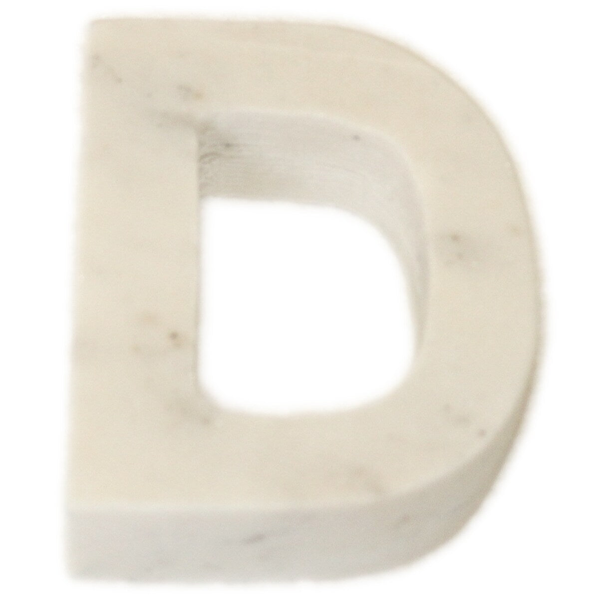 Lettre Helvetica en marbre blanc