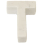 Lettre Helvetica en marbre blanc