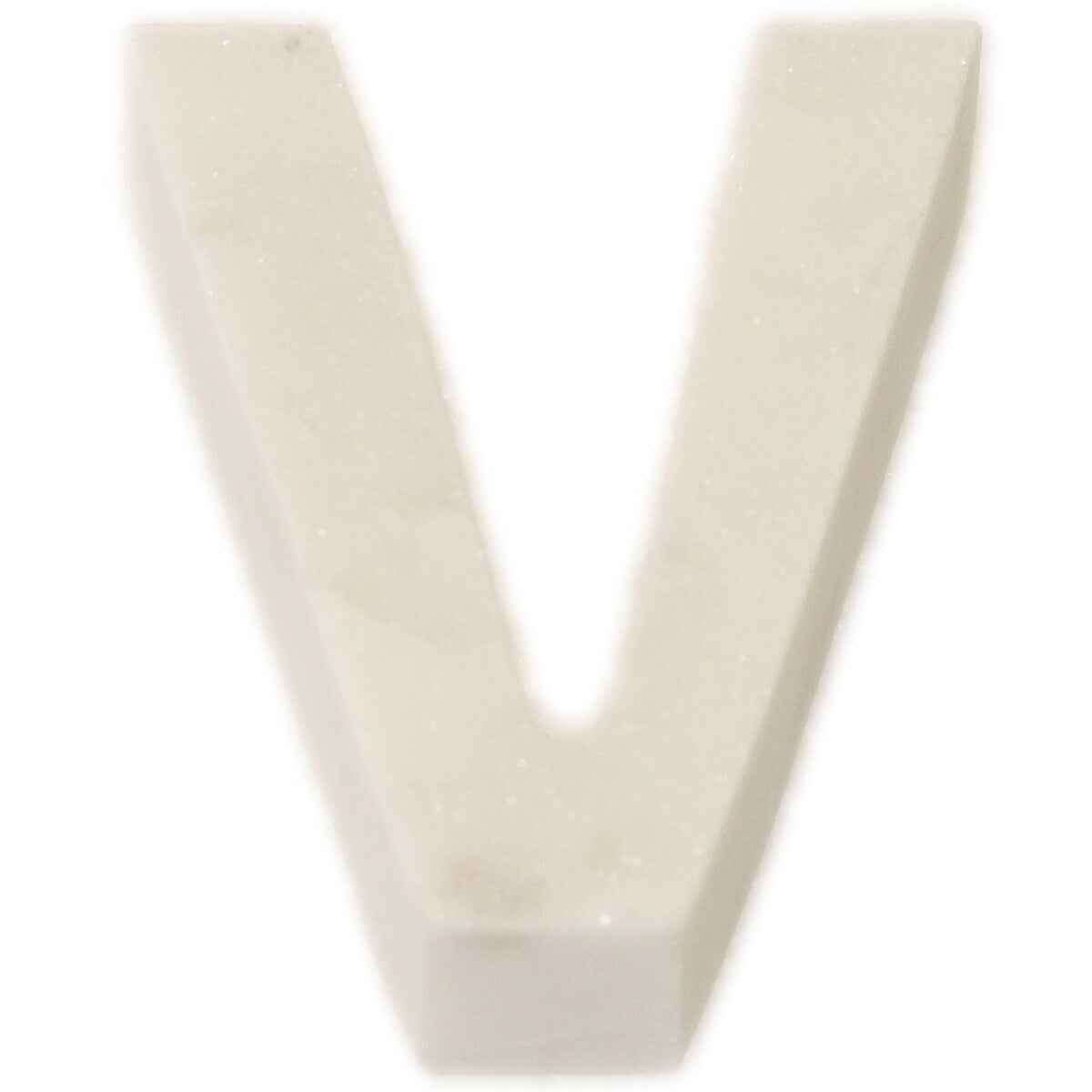 Lettre Helvetica en marbre blanc