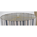 Lampadaire Maribelle 65H en résine blanche vieillie à rayures multiples - 65H x 17Rnd