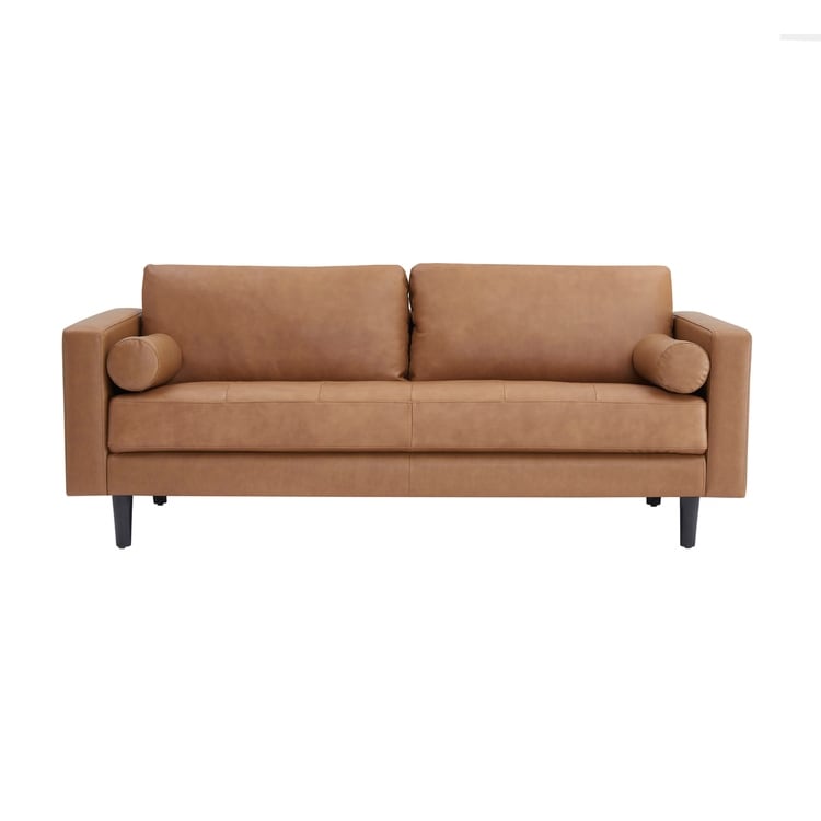 Canapé en cuir véritable du milieu du siècle pour salon, canapé de luxe, meubles pour maison, bureau, chambre à coucher