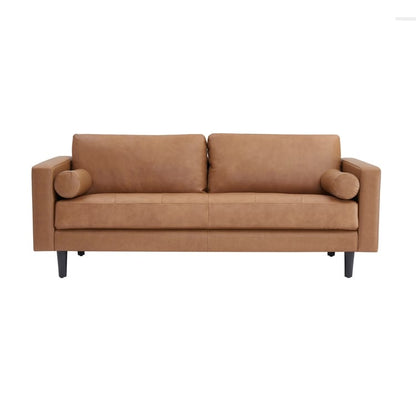 Canapé en cuir véritable du milieu du siècle pour salon, canapé de luxe, meubles pour maison, bureau, chambre à coucher