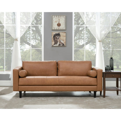 Canapé en cuir véritable du milieu du siècle pour salon, canapé de luxe, meubles pour maison, bureau, chambre à coucher