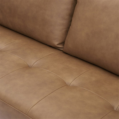 Canapé en cuir véritable du milieu du siècle pour salon, canapé de luxe, meubles pour maison, bureau, chambre à coucher