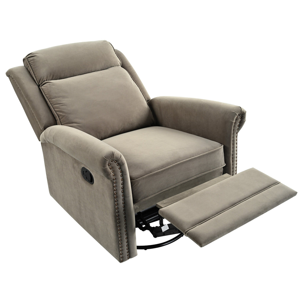 Fauteuil inclinable pivotant moderne en velours Marloo par Christopher Knight Home