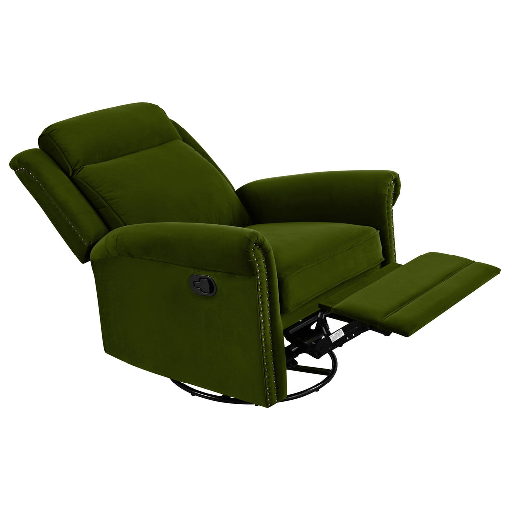Fauteuil inclinable pivotant moderne en velours Marloo par Christopher Knight Home