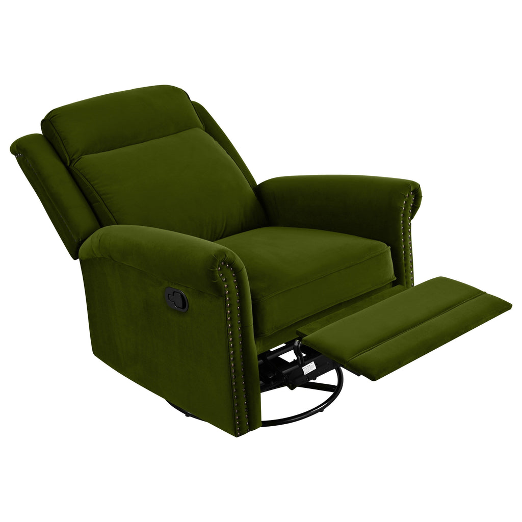 Fauteuil inclinable pivotant moderne en velours Marloo par Christopher Knight Home