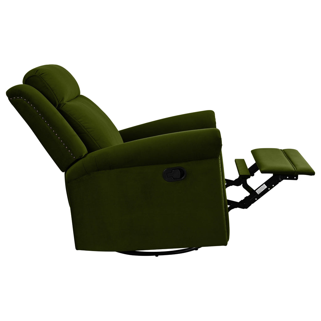 Fauteuil inclinable pivotant moderne en velours Marloo par Christopher Knight Home
