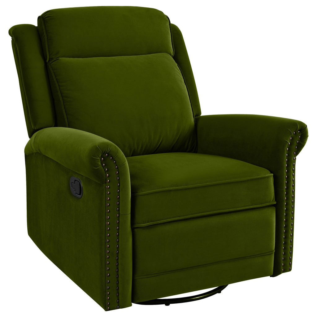 Fauteuil inclinable pivotant moderne en velours Marloo par Christopher Knight Home