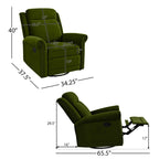 Fauteuil inclinable pivotant moderne en velours Marloo par Christopher Knight Home