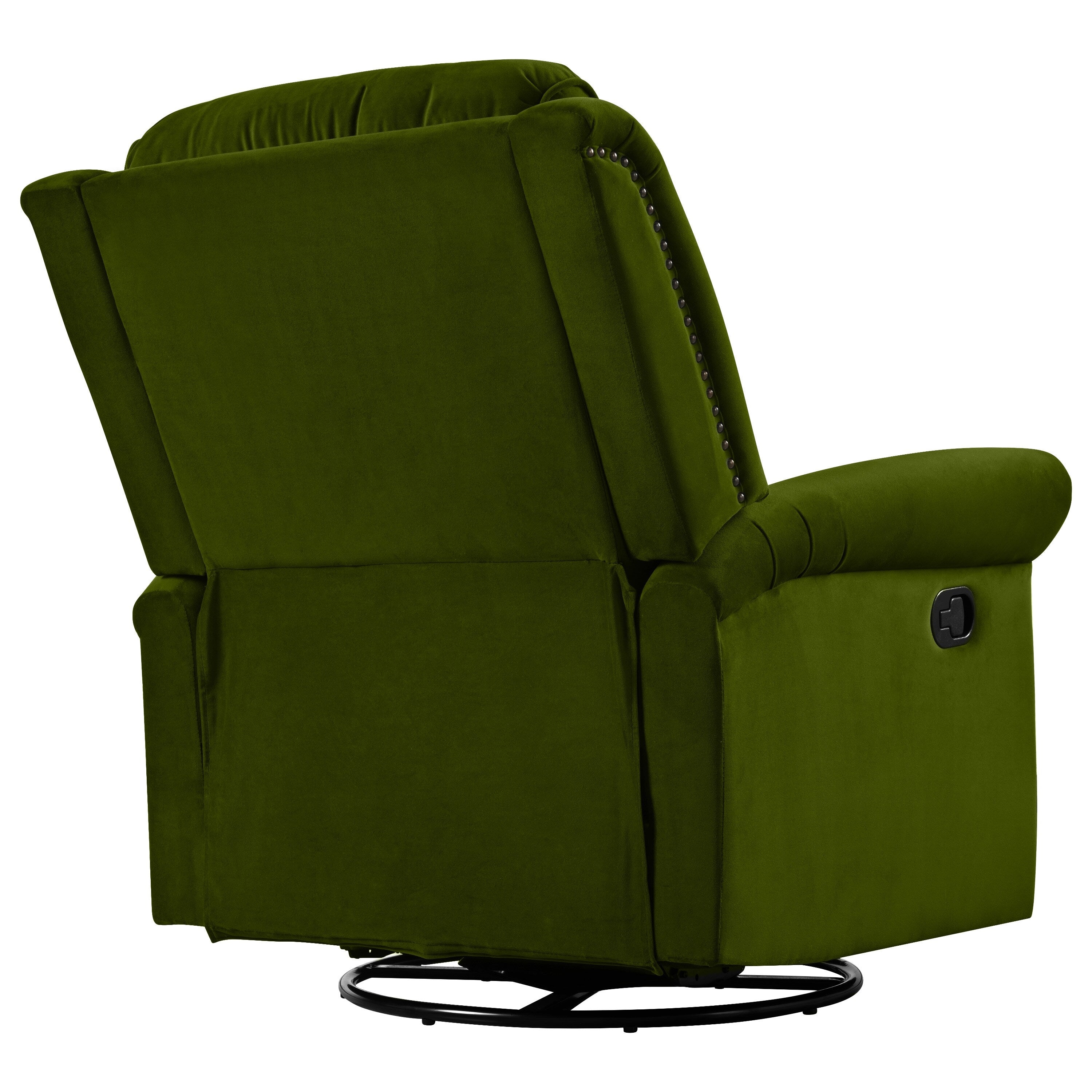 Fauteuil inclinable pivotant moderne en velours Marloo par Christopher Knight Home