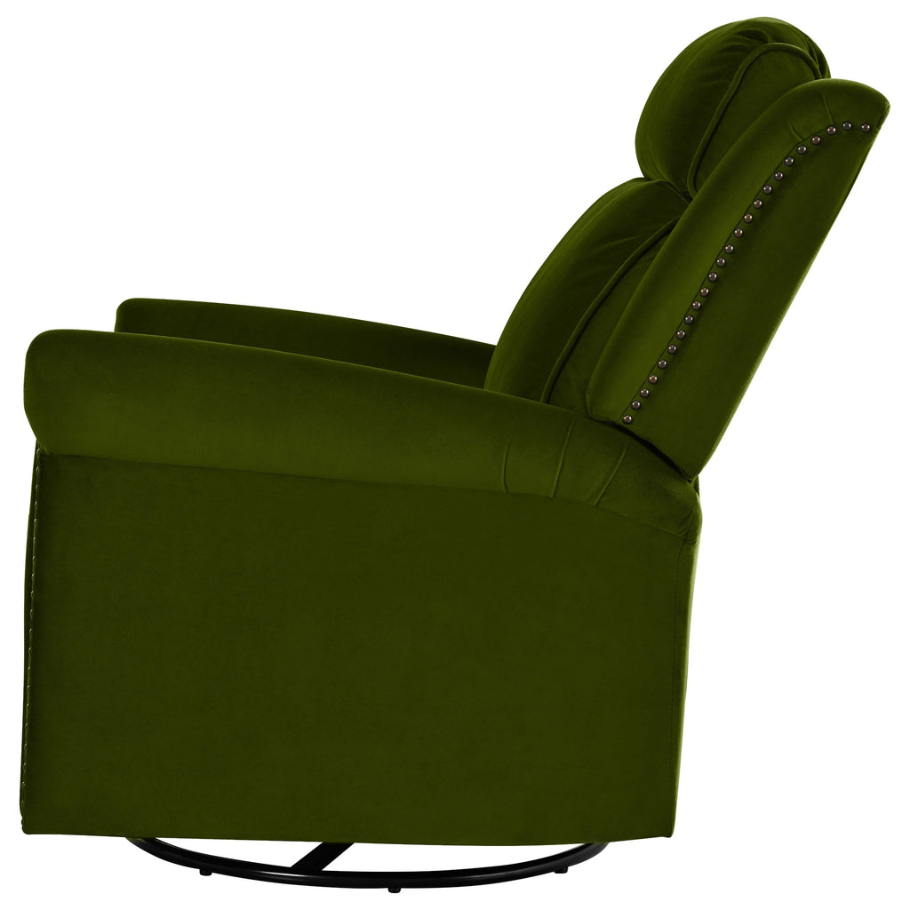Fauteuil inclinable pivotant moderne en velours Marloo par Christopher Knight Home